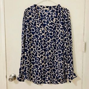 Joie Silk Floral V-Neck Blouse
